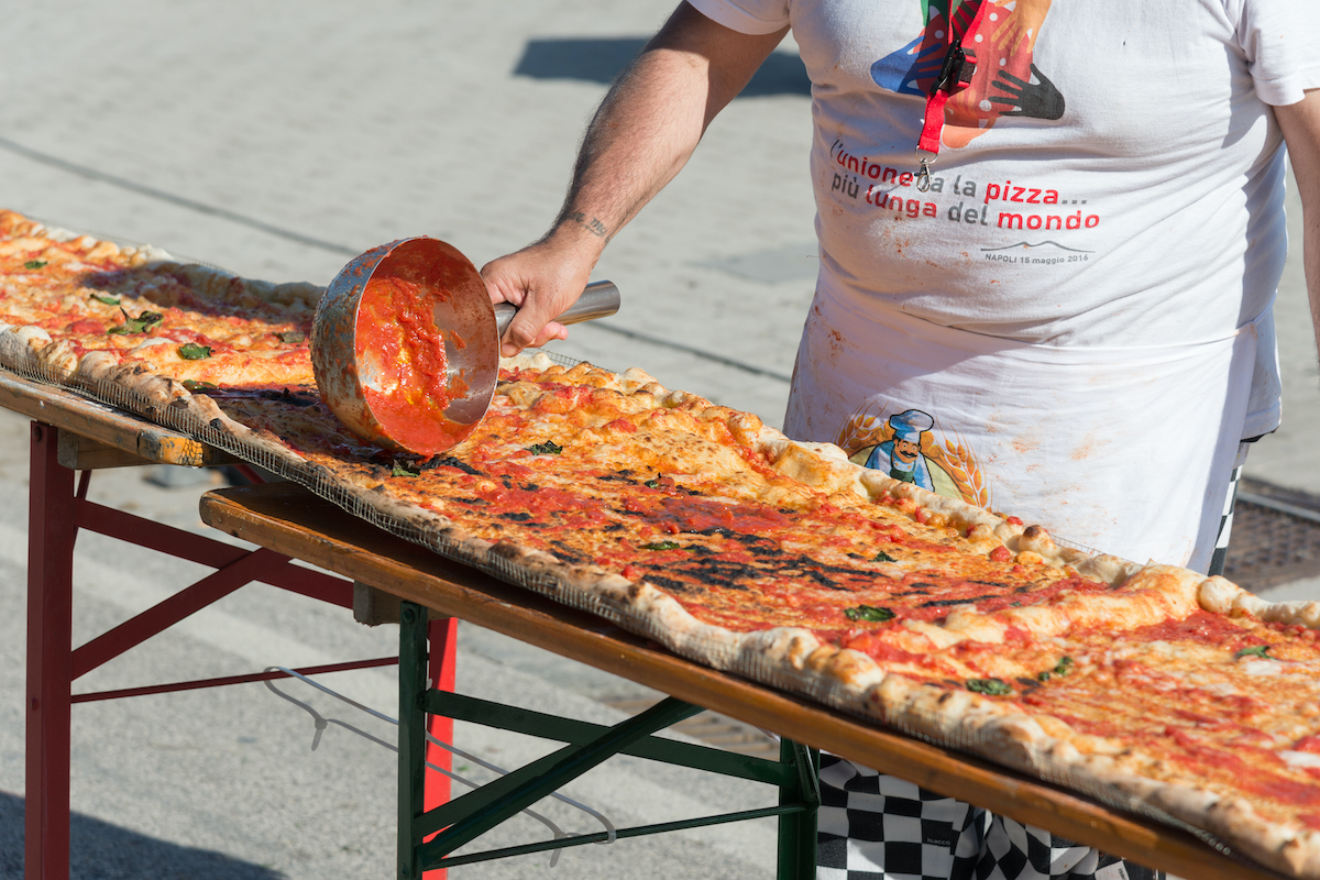 Guinness pizza più lunga del mondo