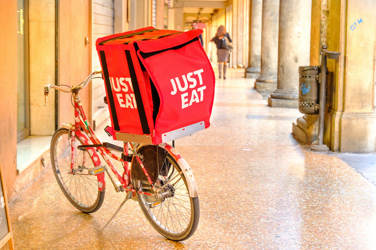 food delivery just eat bicicletta