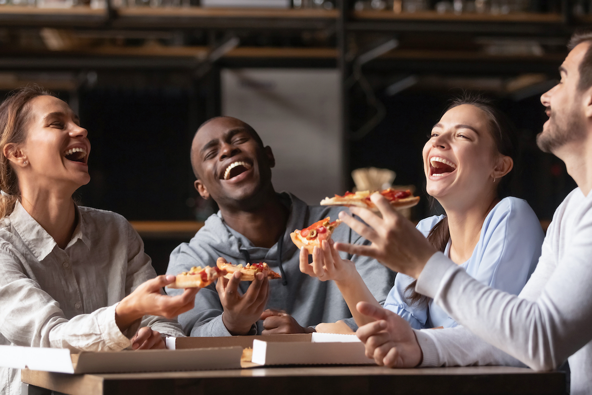 pizza felicità buonumore