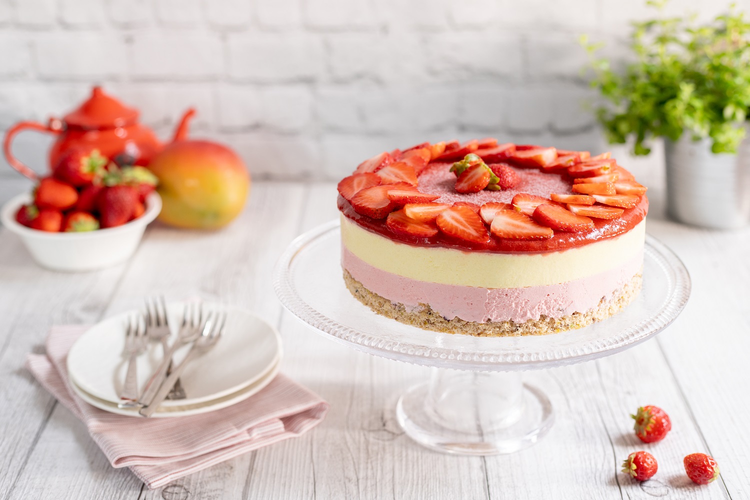 Mousse Cake fragole e mango Dr.Schar by Sonia Peronaci