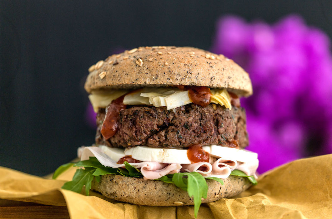 panino hamburger con farina ai 7 cereali