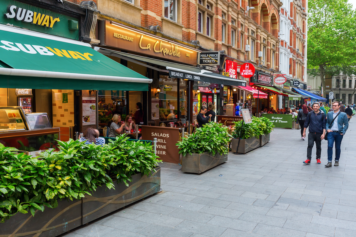 cena a meta prezzo coronavirus a Londra