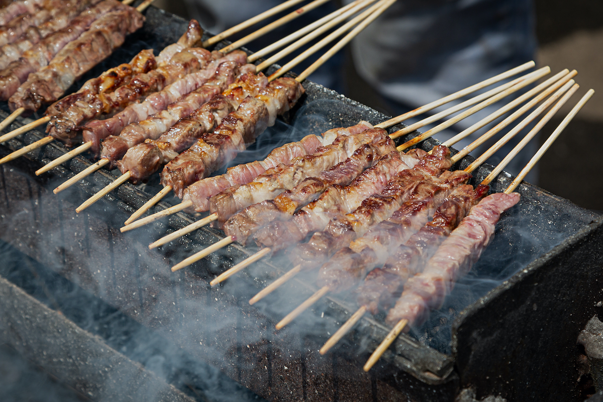 Arrosticini cottura brace