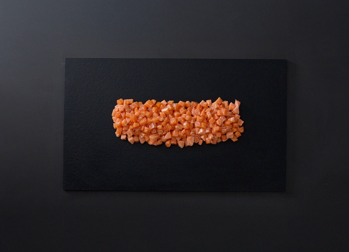 cubetti di salmone norvegese