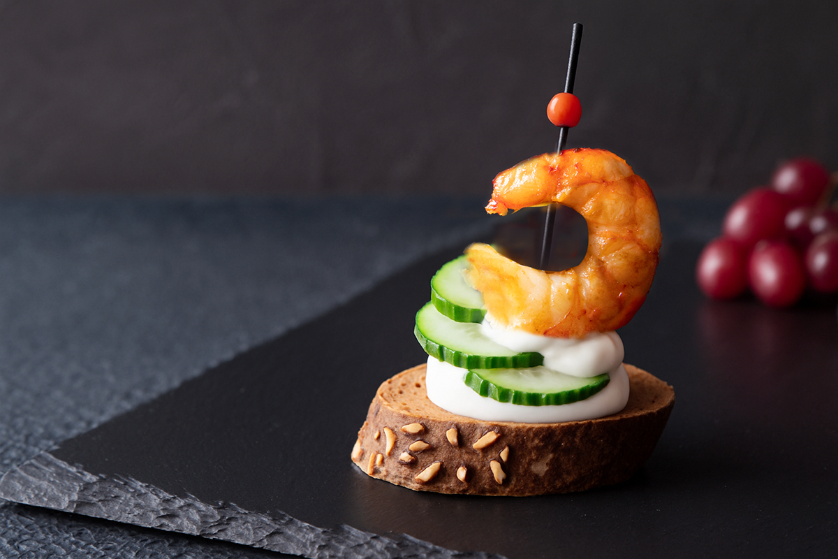 tapas con gamberi