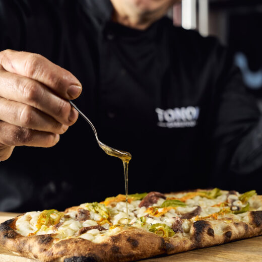 Pizza romana mozzarella Caseificio Tonon