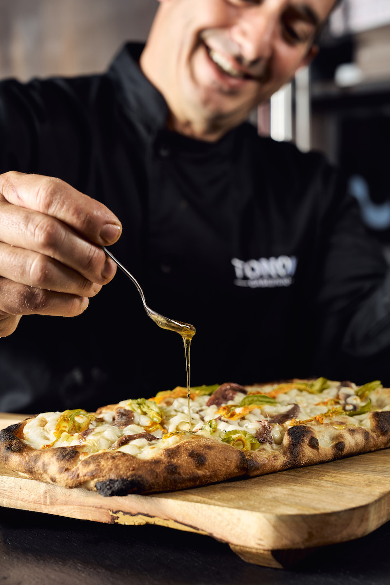 Pizza romana mozzarella Caseificio Tonon