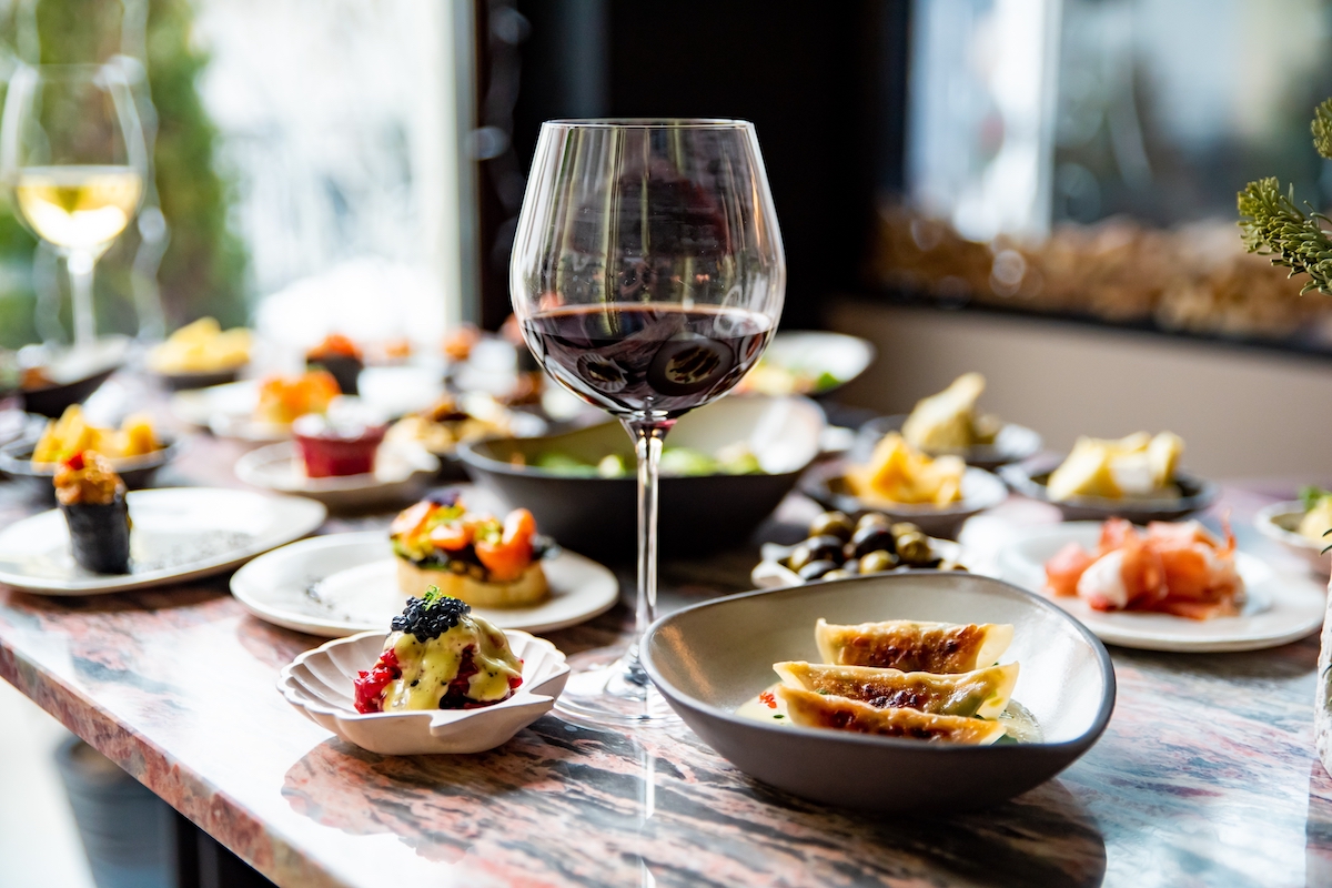 Vini ristorante a Natale