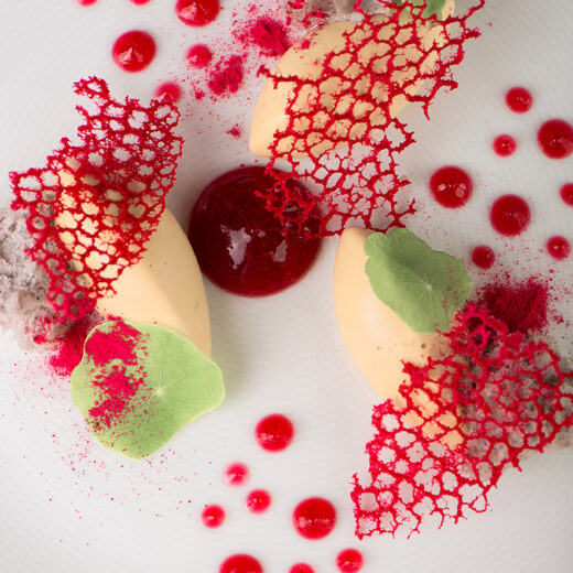 dessert sambuco e rabarbaro