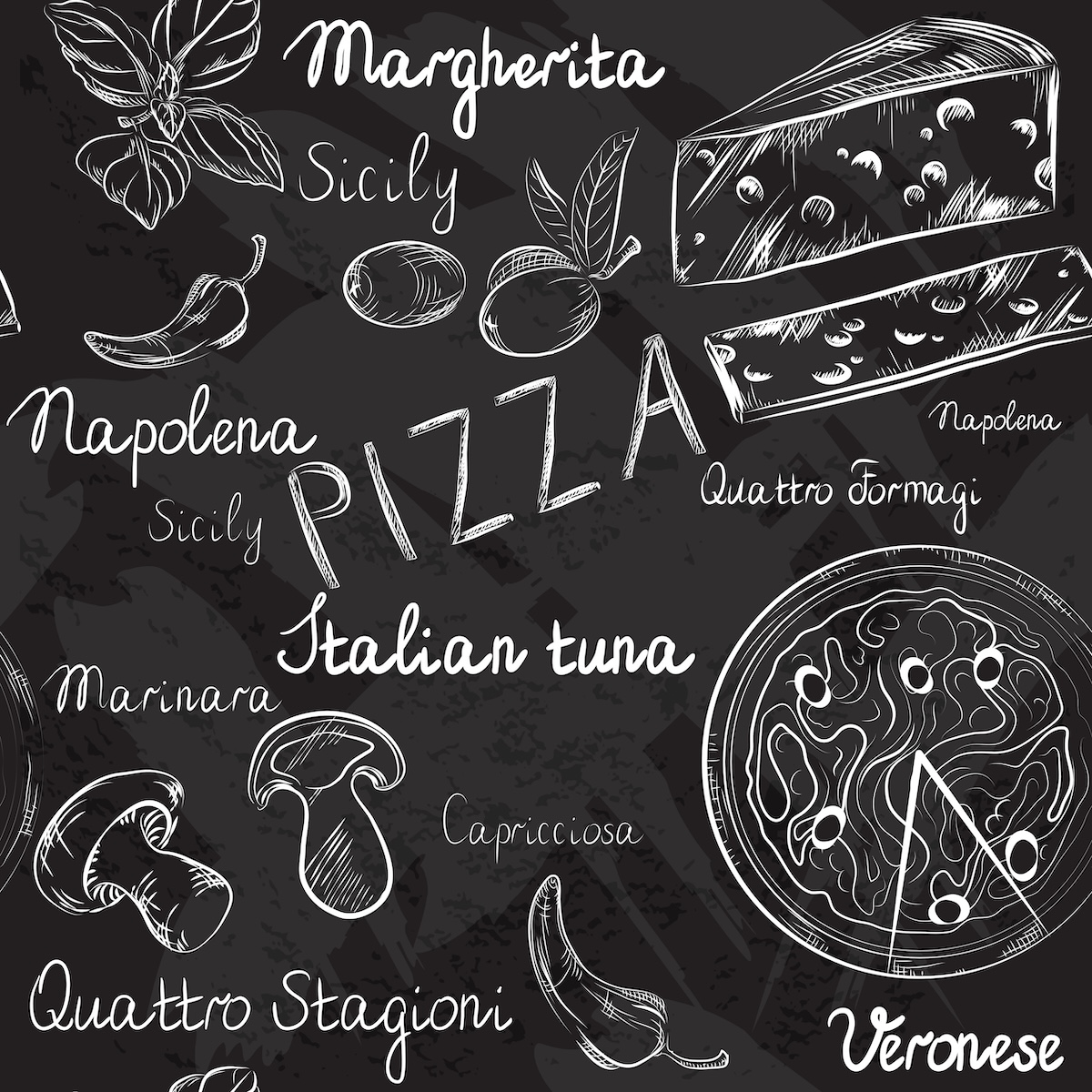 menu pizze