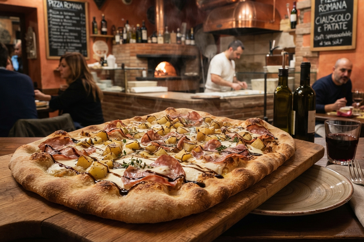 pizza ciauscolo e patate