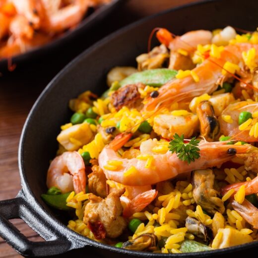Paella traditional spanish