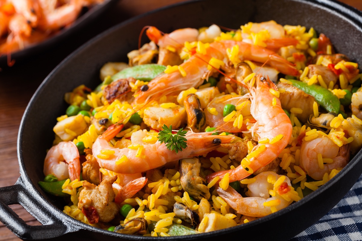 Paella traditional spanish