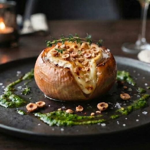 cipolle con toma piemontese e noci
