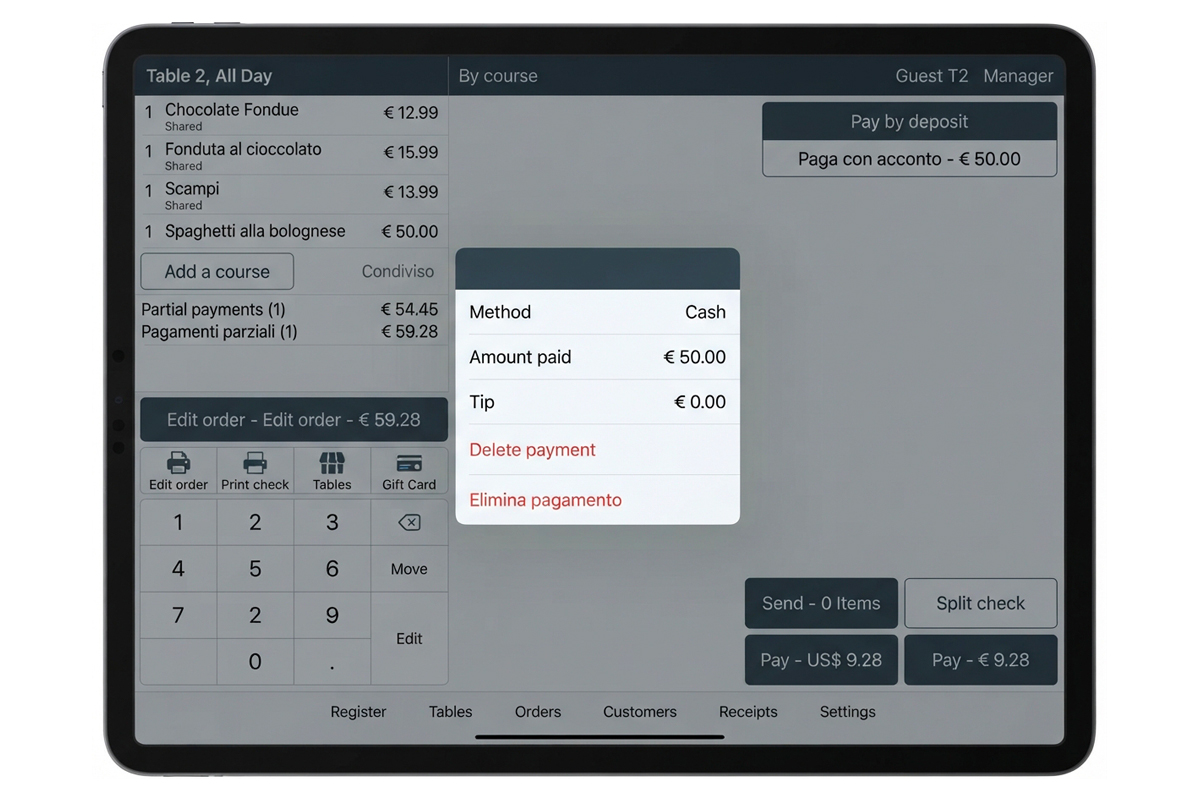 pos e cassa ristorazione professionale